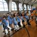Mitchell Elementary School students do a conga line around the gym during the 14th Annual Kids' Fair at University of Michigan on Friday. Melanie Maxwell I AnnArbor.com